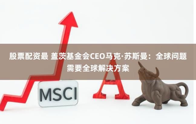 股票配资最 盖茨基金会CEO马克·苏斯曼：全球问题需要全球解决方案