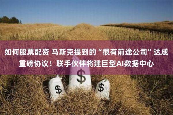 如何股票配资 马斯克提到的“很有前途公司”达成重磅协议！联手伙伴将建巨型AI数据中心