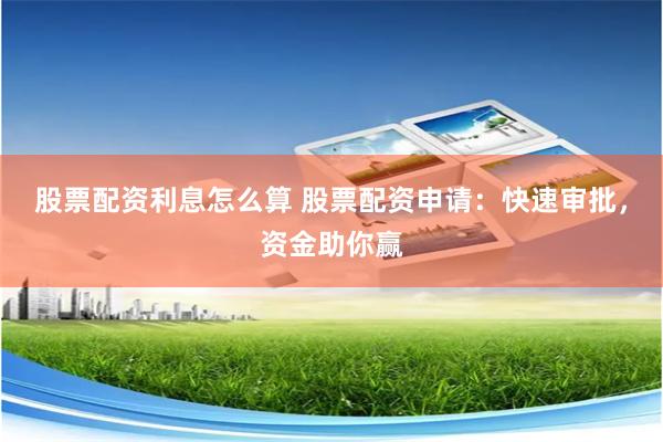 股票配资利息怎么算 股票配资申请:快速审批,资金助你赢